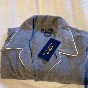 🆕Polo by Ralph Lauren 🏇, pajama buttondown top ,Heather Grey, Medium